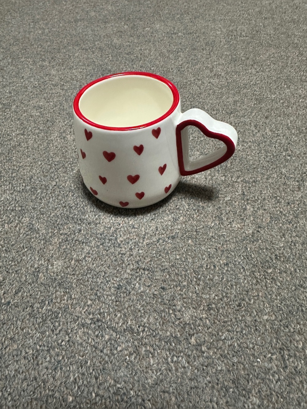 Pottery Barn Kids Love Bug Ceramic Hearts Kids Mug 10 Oz